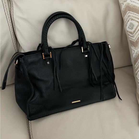 Rebecca Minkoff Black Leather Regan Satchel - Picture 5 of 9